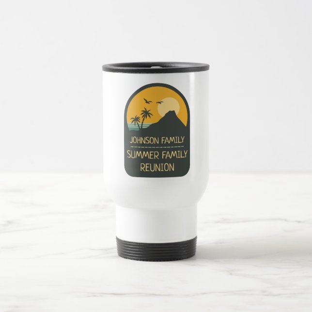 Taza De Viaje Palo de playa de verano de verano de Reunión famil (Centro)