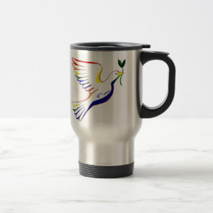 Taza De Viaje Paloma del arco iris