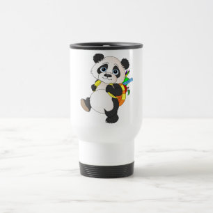 Taza De Viaje Panda Bear con mochila