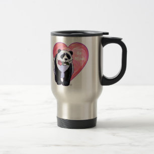 Taza De Viaje Panda Bear El día de San Valentín
