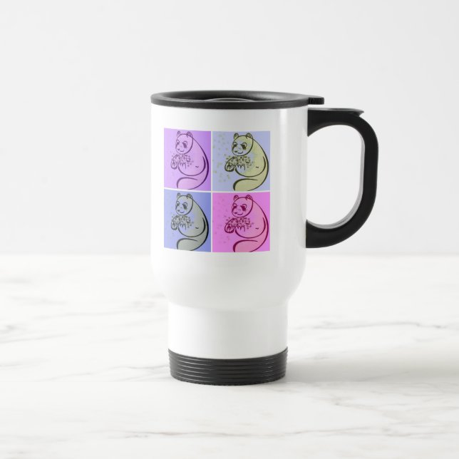 Taza De Viaje Panda Bear Pop Art (Derecha)
