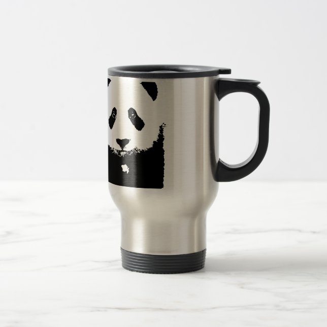 Taza De Viaje Panda blanco y negro (Derecha)