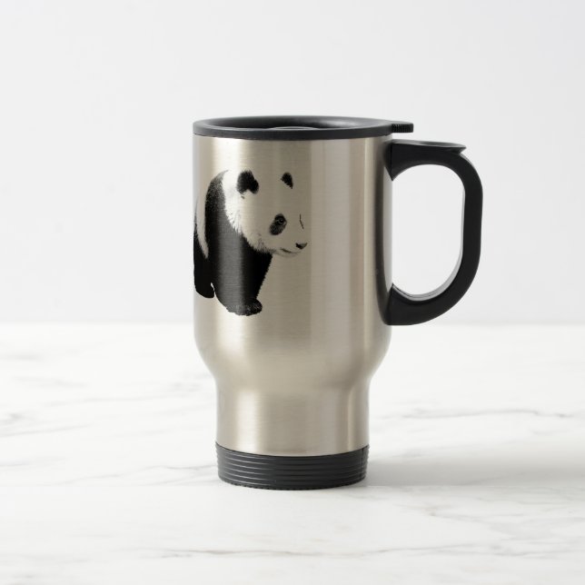 Taza De Viaje Panda blanco y negro de los mugs (Derecha)