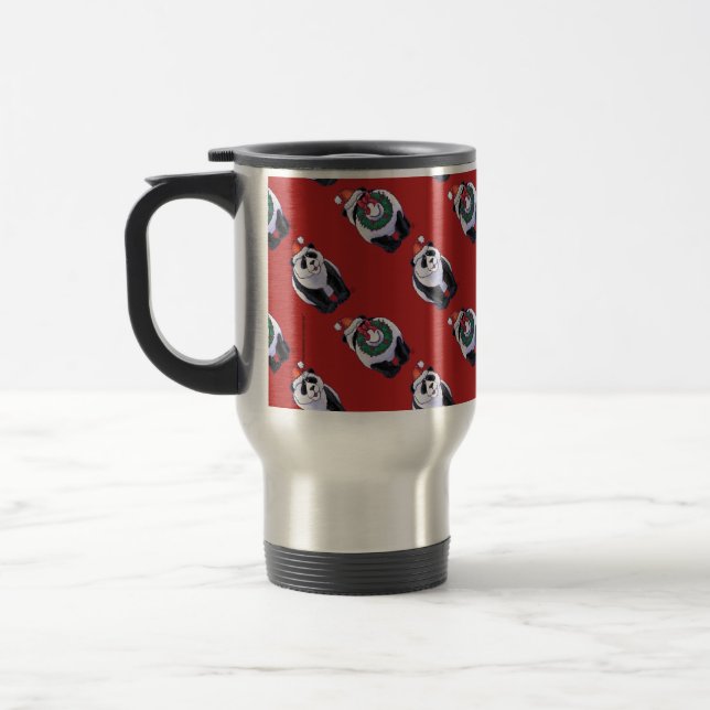 Taza De Viaje Panda Con Navidades En Rojo (Izquierda)