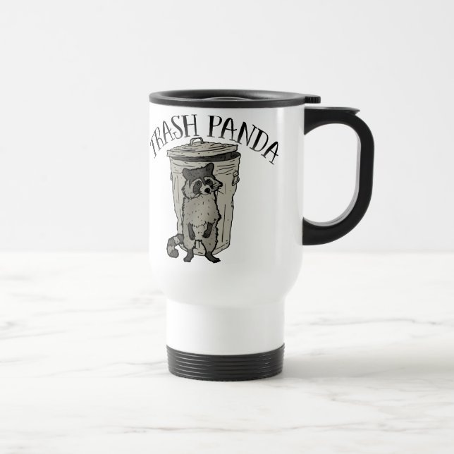 Taza De Viaje Panda de la basura del mapache (Derecha)