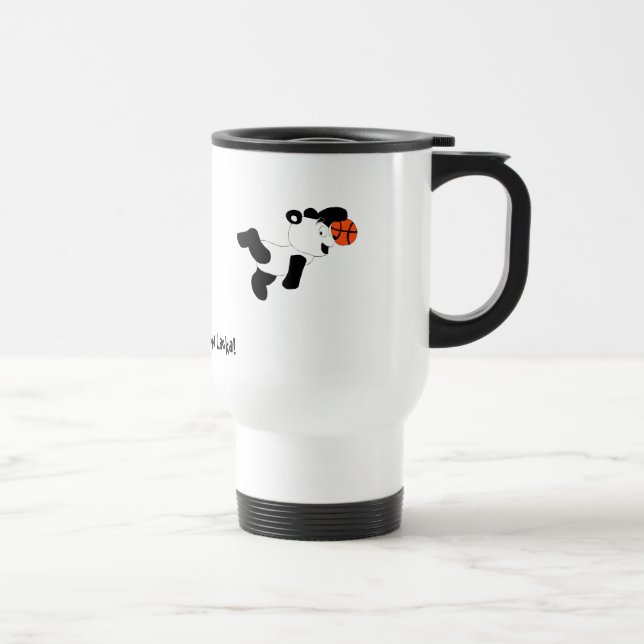 Taza De Viaje Panda Dunking del golpe del dibujo animado (Derecha)