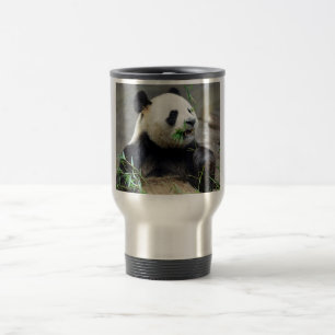 Taza De Viaje Panda gigante comiendo bambú