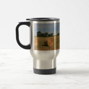 Taza De Viaje Panorama de la granja de las balas de heno