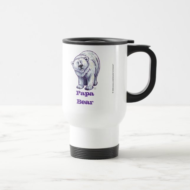 Taza De Viaje Papa Bear Polar Bear Travel Mug (Derecha)