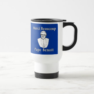 Taza De Viaje Papa Benedicto de Merci Beaucoup