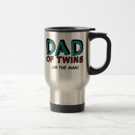 Taza De Viaje Papá de los gemelos... ¡soy el hombre!