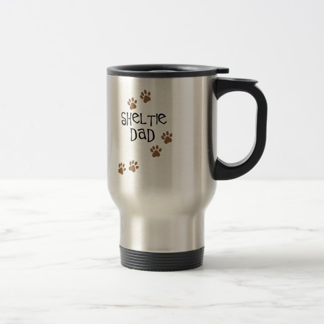 Taza De Viaje Papá de Sheltie (Derecha)
