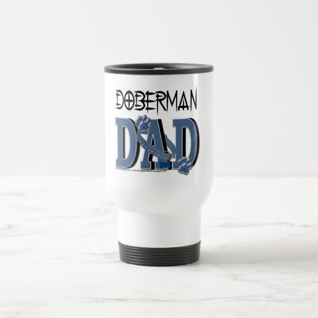 Taza De Viaje PAPÁ del Doberman (Centro)