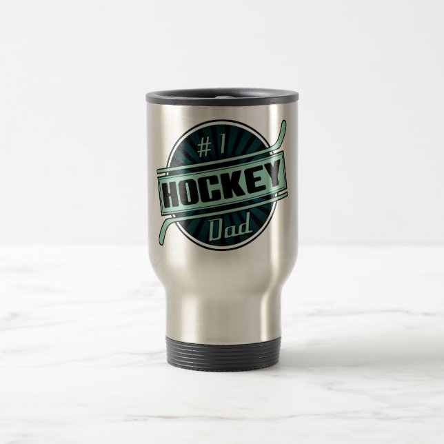Taza De Viaje Papá del hockey #1 (Centro)