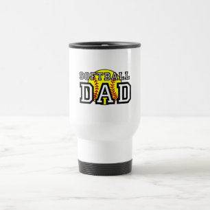 Taza De Viaje Papá del softball