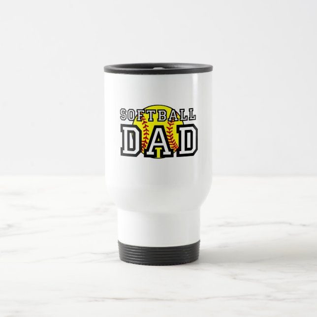 Taza De Viaje Papá del softball (Centro)