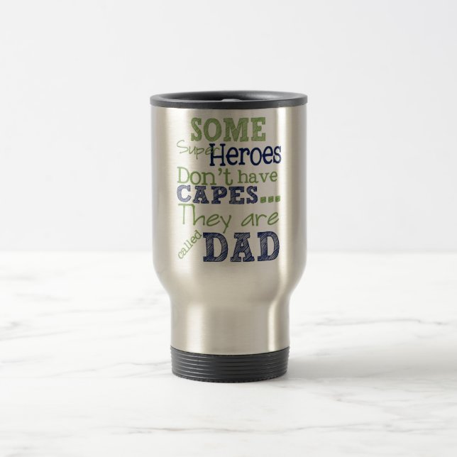 Taza De Viaje Papá del super héroe (Centro)