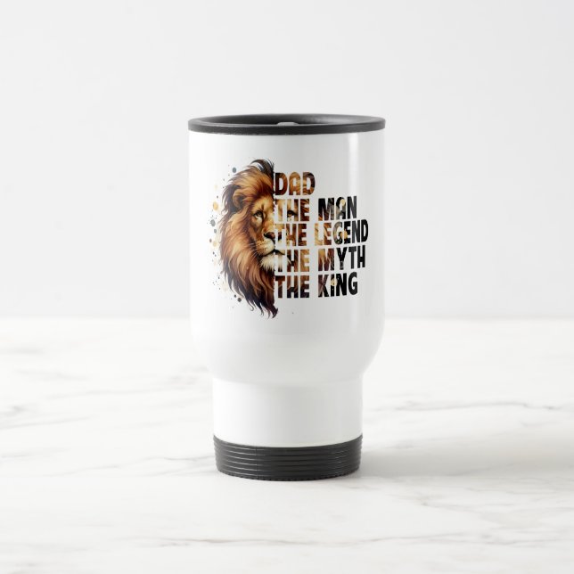 Taza De Viaje Papá - El Rey, La Leyenda, El Mito (Centro)