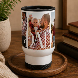 Taza De Viaje Papá Estableció Foto Familiar Personalizada