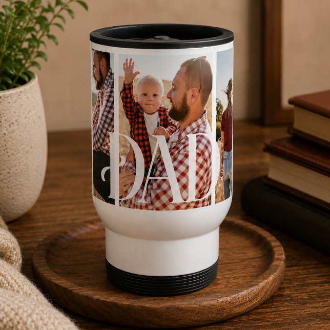 Taza De Viaje Papá Estableció Foto Familiar Personalizada (Subido por el creador)