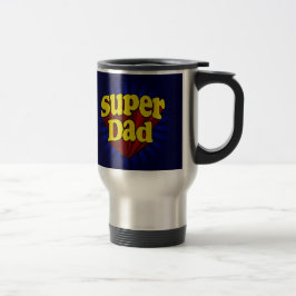 Taza De Viaje Papá estupendo, super héroe rojo/amarillo/el día