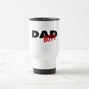Taza De Viaje Papá fuera de servicio (negro)