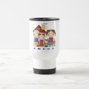 Taza De Viaje Papá, Mamá, Hermana Mayor, Hermano Menor Familia