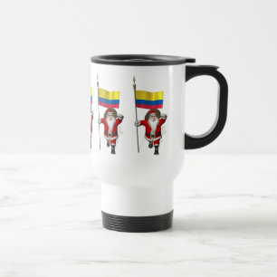 Taza De Viaje Papá Noel con insignia de Colombia