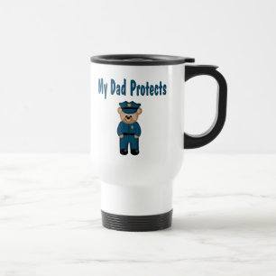 Taza De Viaje Papá protege al oso del policía
