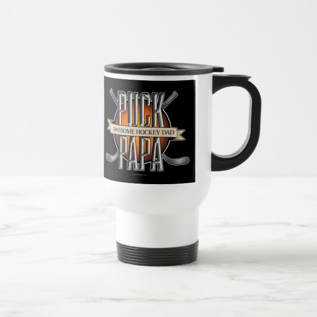 Taza De Viaje Papa Puck (papá hockey) (Derecha)