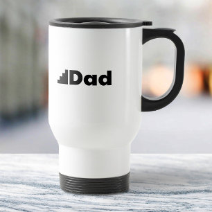 Taza De Viaje Papa sustituto chiste visual - Familia combinada
