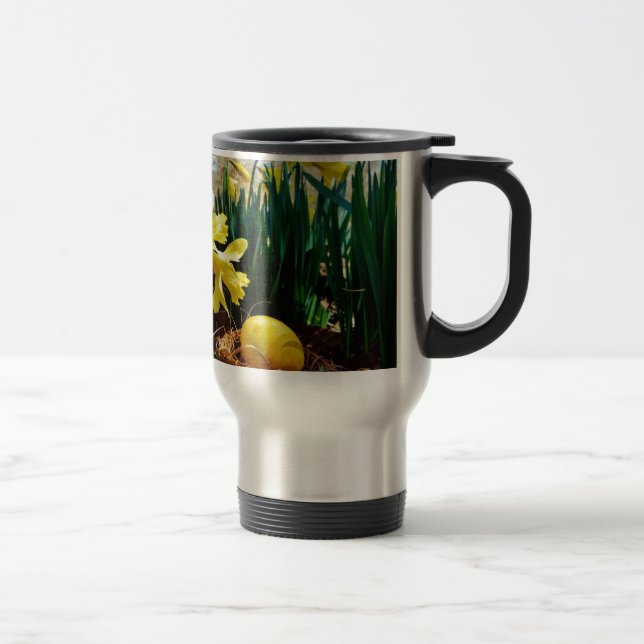 Taza De Viaje Papeles amarillos y huevo de Pascua Amarillo (Derecha)