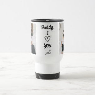 Taza De Viaje Papi, te amo   Fotos personalizadas Travel Mug