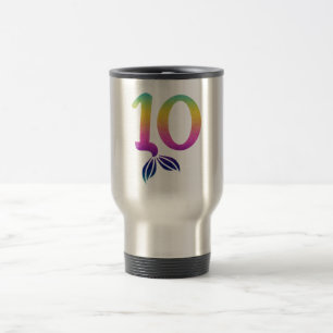 Taza de viaje para 10 peces modernos Contemporán
