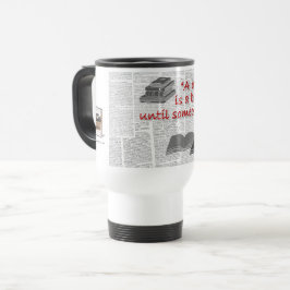 taza de viaje para amantes de los libros