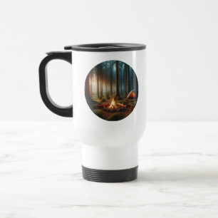 Taza de viaje para campamento con un sitio de camp