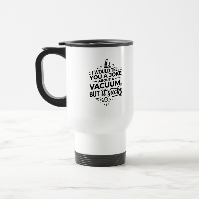 Taza de viaje para commuters, 15 oz - Chiste diver (Izquierda)