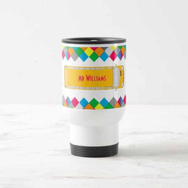 Taza de viaje para conductor de autobús con marco  (Centro)