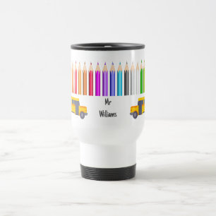 Taza de viaje para conductor de autobús con marco 