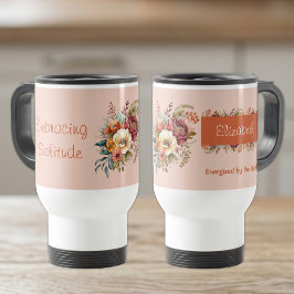 Taza De Viaje Para introvertidos soledad floral naranja