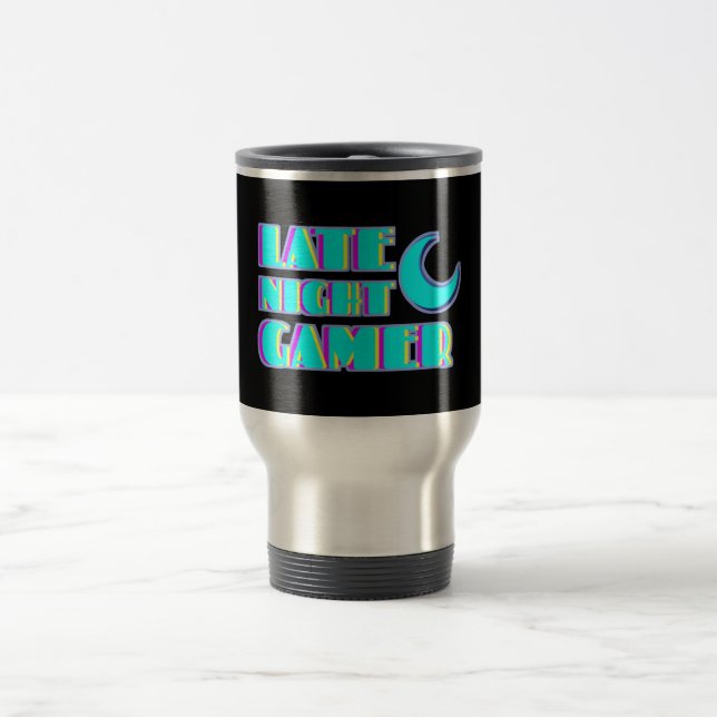 Taza de viaje para jugadores con fallas de neón |  (Centro)