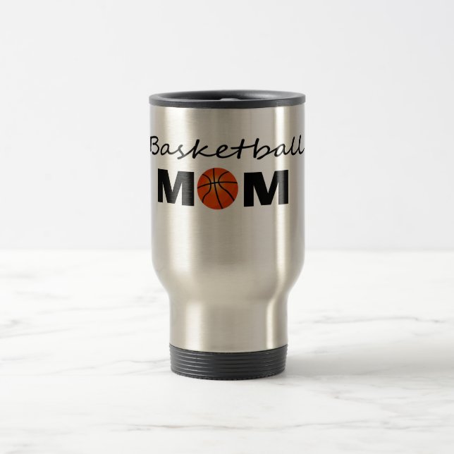 Taza de viaje para mamá de baloncesto (Centro)