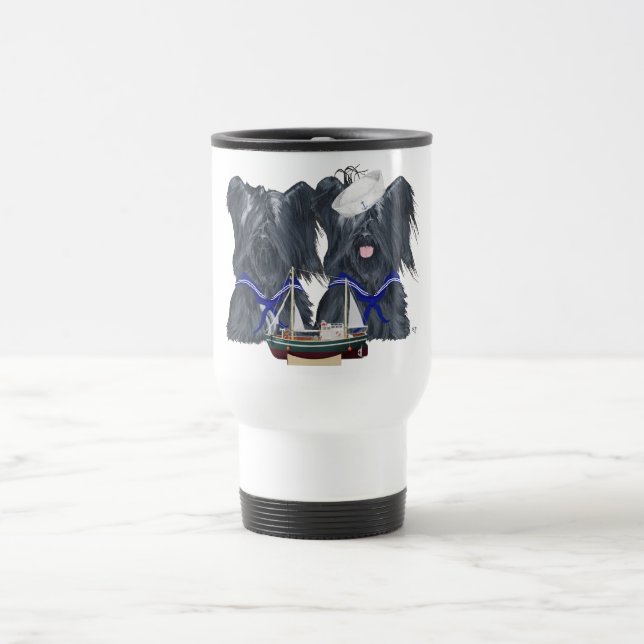 Taza de viaje para marineros Terrier Skye (Centro)