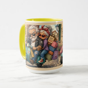 Taza de viaje para scooter de aventura de pareja m