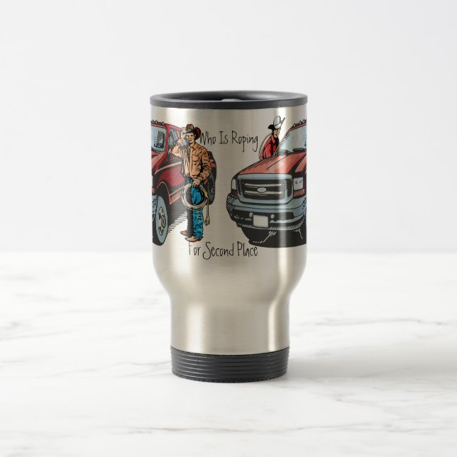 Taza de viaje para vaquero de rodeo (Centro)