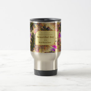 Taza De Viaje Paraíso de Palm Amarillo