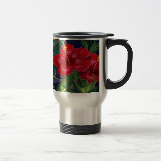 Taza De Viaje Paraíso tropical Hibiscus Travel Mug (Derecha)