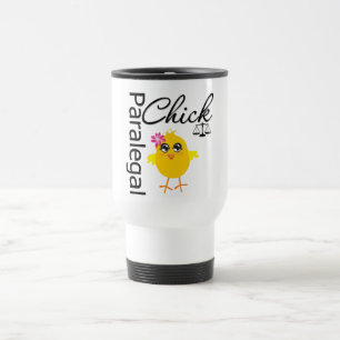 Taza De Viaje Paralegal del polluelo de la carrera