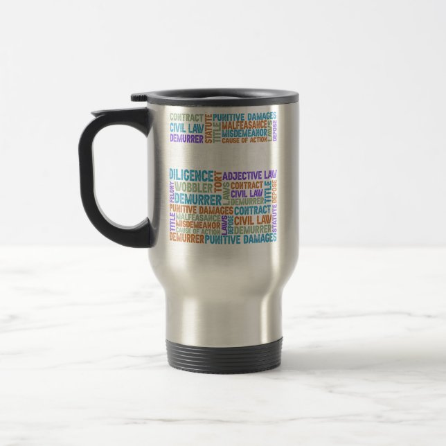 Taza De Viaje Paralegal Words Gift Paralegals Gifts Law (Izquierda)