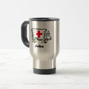 Taza De Viaje Paramédico de Ambulancia Médico